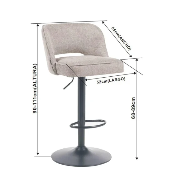 SGABELLO ALTO IMBOTTITO SABBIA LISBOA