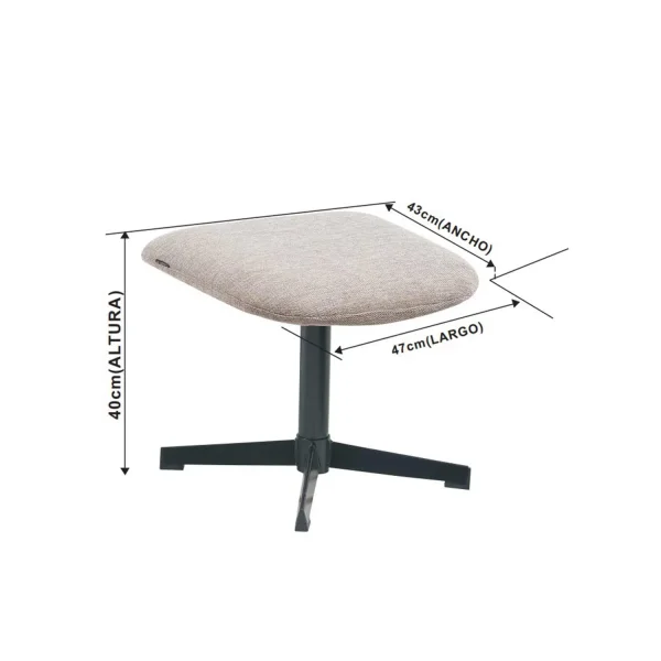 POLTRONA CON POGGIAPIEDI BEIGE CONCORD