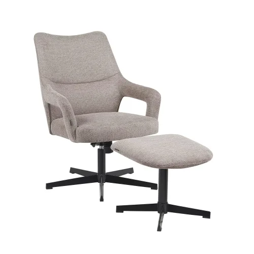 POLTRONA CON POGGIAPIEDI BEIGE CONCORD