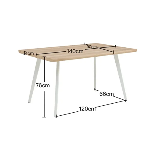 TAVOLO DA PRANZO RETTANGOLARE NATURALE/NERO SOREN TAVOLO DA PRANZO RETTANGOLARE NATURALE/NERO SOREN