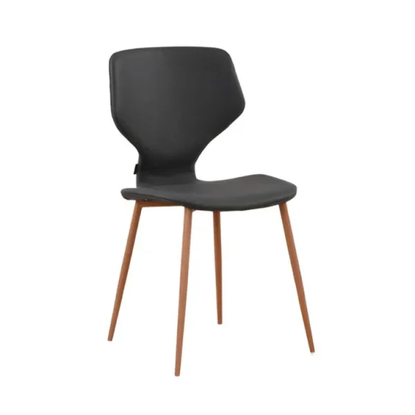 SEDIA UPPLAND PU GRIGIO MARENGO GAMBE COLORE FAGGIO