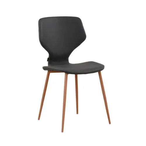 SEDIA UPPLAND PU GRIGIO MARENGO GAMBE COLORE FAGGIO