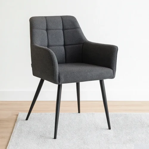 POLTRONA IMBOTTITA GRIGIA FABRIZIO