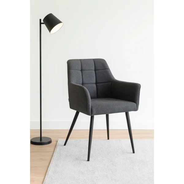 POLTRONA IMBOTTITA GRIGIA FABRIZIO