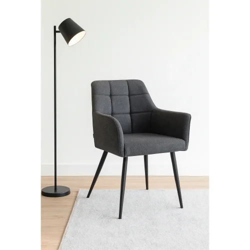 POLTRONA IMBOTTITA GRIGIA FABRIZIO