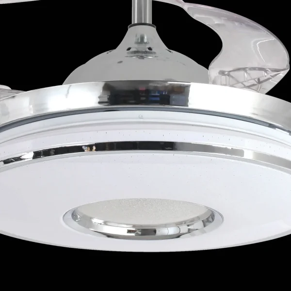 VENTILATORE DA SOFFITTO LED 32W CON 4 PALE PIEGHEVOLI WAKANA VENTILATORE DA SOFFITTO LED 32W CON 4 PALE PIEGHEVOLI WAKANA
