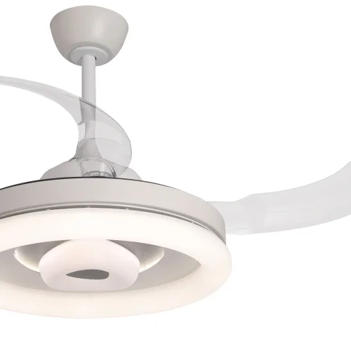VENTILATORE DA SOFFITTO LED 45W REGOLABILE 4 PALE RETRATTILI SILVESTRE