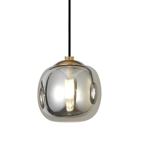 SOSPENSIONE 1 LUCE TULIPPA FUMÉ Ø15CM G9 NICOLETTA