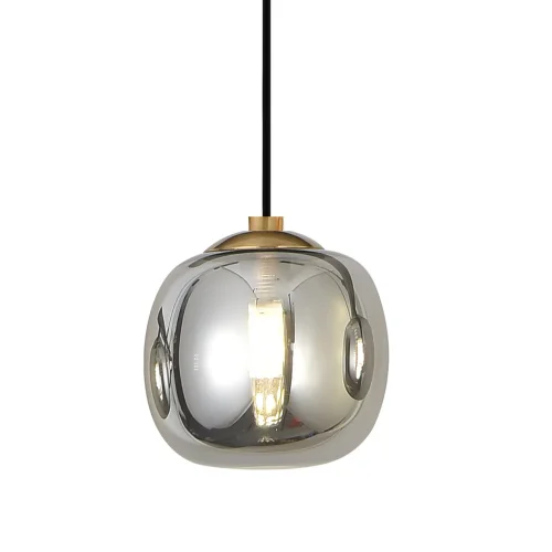 SOSPENSIONE 1 LUCE TULIPPA FUMÉ Ø15CM G9 NICOLETTA