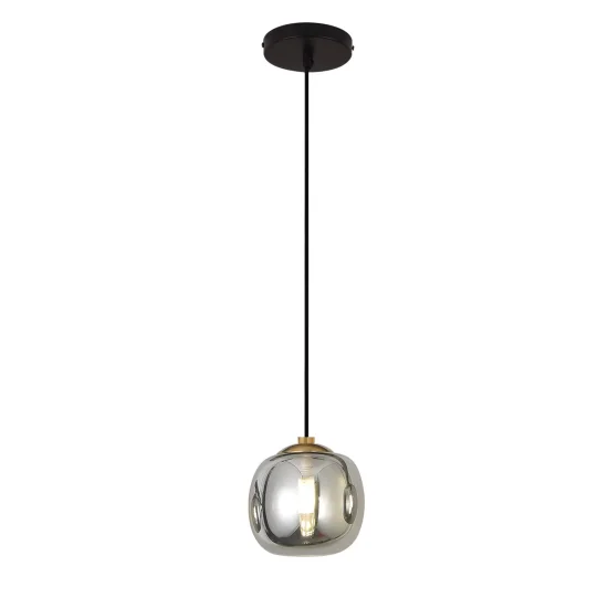 SOSPENSIONE 1 LUCE TULIPPA FUMÉ Ø15CM G9 NICOLETTA 2