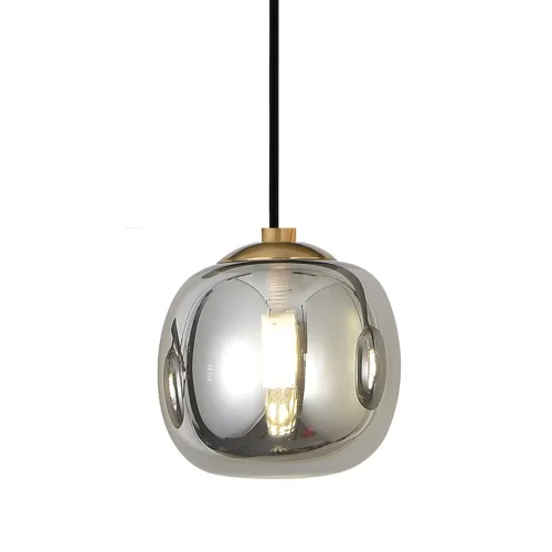 SOSPENSIONE 1 LUCE TULIPPA FUMÉ Ø12CM G9 NICOLETTA