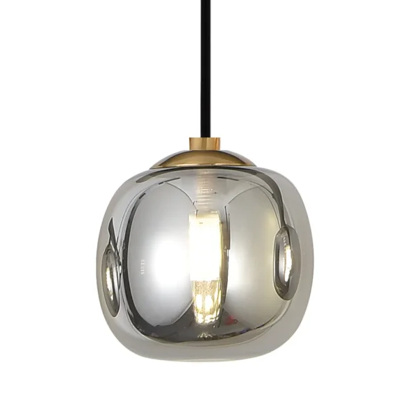 SOSPENSIONE 1 LUCE TULIPPA FUMÉ Ø10CM G9 NICOLETTA