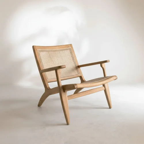 Poltrona in legno di olmo naturale Einar | Tienda muebles Lúzete