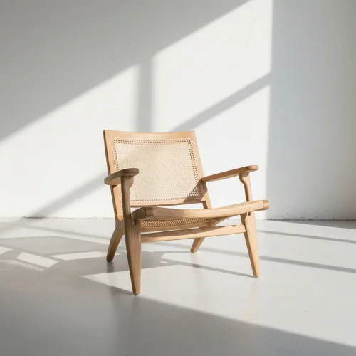 Poltrona in legno di olmo naturale Einar | Tienda muebles Lúzete