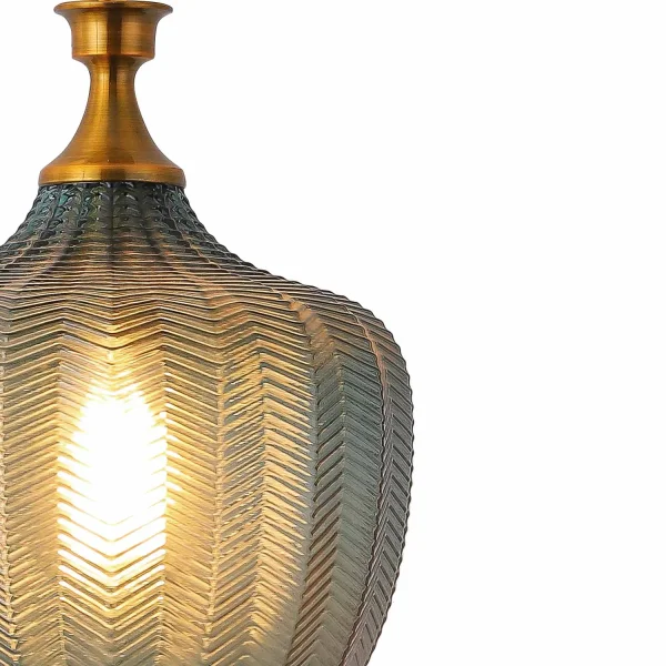 LAMPADA A SOSPENSIONE VETRO ACQUAMARINA Ø 26 CM ROGAN