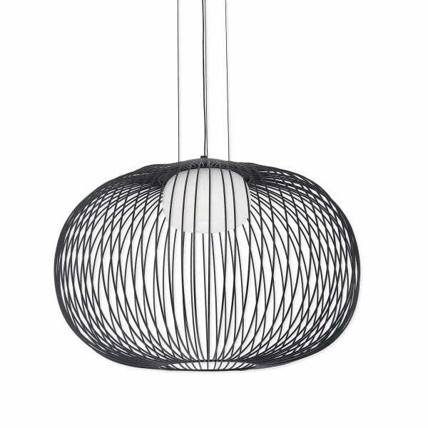 LAMPADA A SOSPENSIONE LED 15W 3000K-4000K-6000K Ø60CM NERA ARVEN