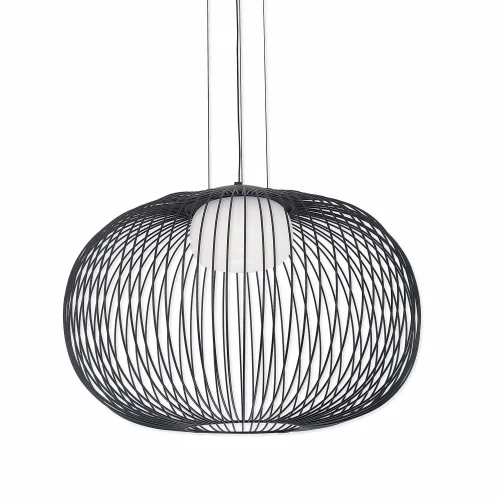 LAMPADA A SOSPENSIONE LED 15W 3000K-4000K-6000K Ø60CM NERA ARVEN