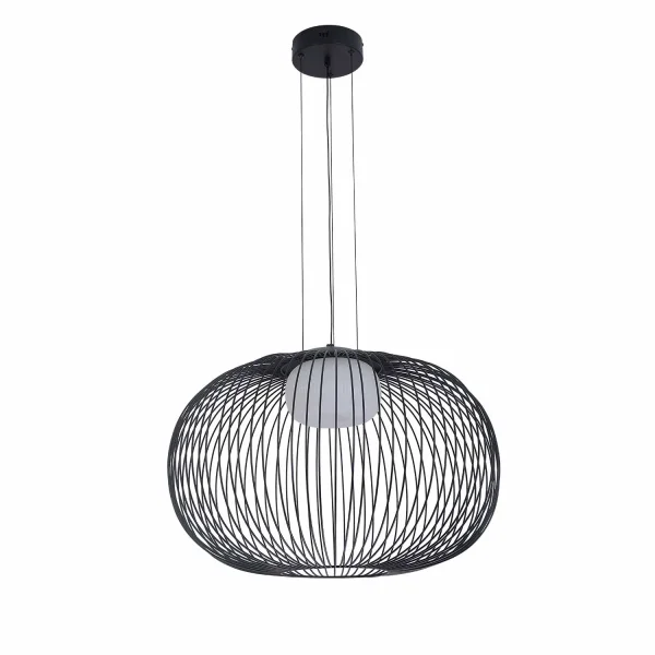 LAMPADA A SOSPENSIONE LED 15W 3000K-4000K-6000K Ø60CM NERA ARVEN