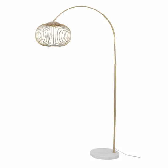 LAMPADA DA TERRA AD ARCO IN ACCIAIO DORATO E27 ARVEN 2