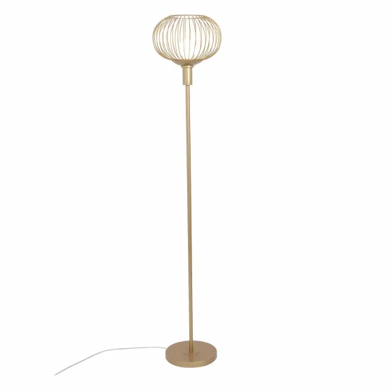 LAMPADA DA TERRA 160 CM ACCIAIO VERNICIATO ORO E27 ARVEN 2