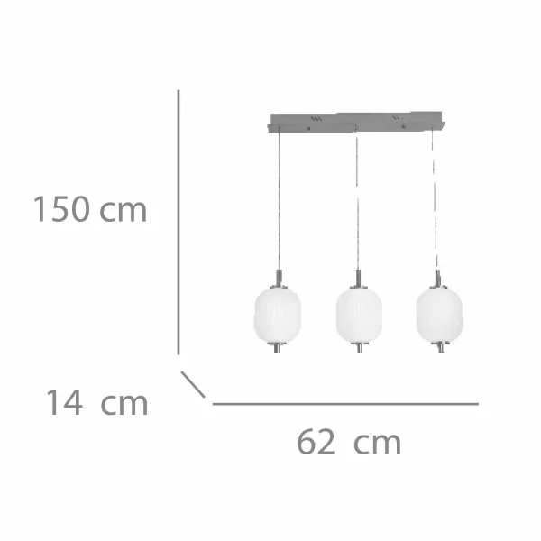LAMPADA DA SOFFITTO LED 3 LUCI 30W 3000-6000K ANEKA