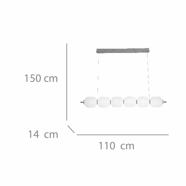 LAMPADA DA SOFFITTO LED 6 LUCI 45W 3000–6000K ANEKA