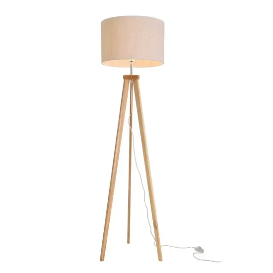 LÁMPARA DE PIE MADERA 2