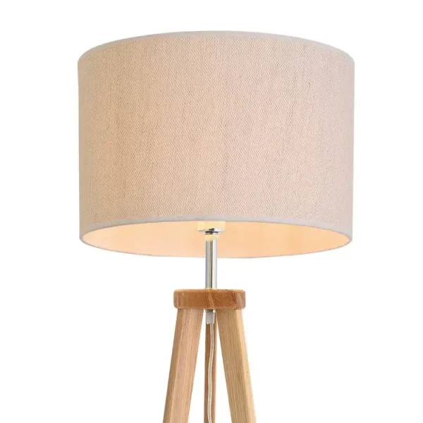 LÁMPARA DE PIE MADERA