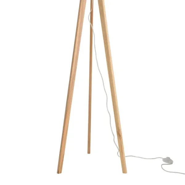 LÁMPARA DE PIE MADERA