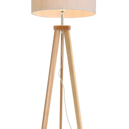 LÁMPARA DE PIE MADERA