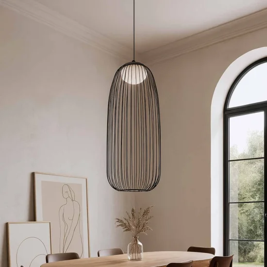 LAMPADA A SOSPENSIONE LED 13W 3000K-4000K-6000K Ø30CM NERO ARVEN