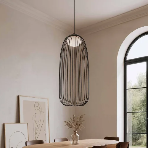 LAMPADA A SOSPENSIONE LED 13W 3000K-4000K-6000K Ø30CM NERO ARVEN