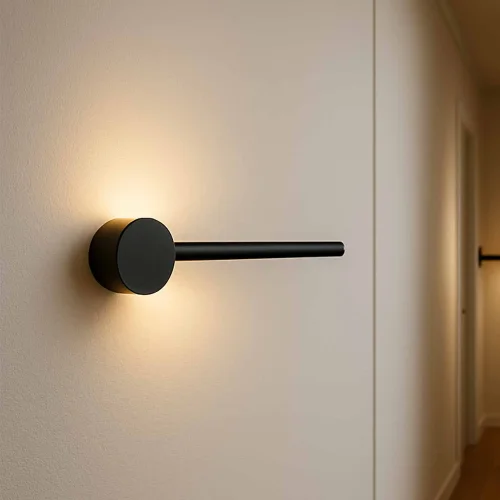 APPLIQUE LED 6W 3000K ACCIAIO VERNICIATO NERO 40CM MIREA