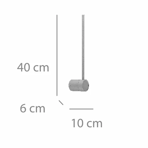 APPLIQUE LED 6W 3000K ACCIAIO VERNICIATO BIANCO 40 CM MIREA