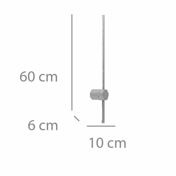 APPLIQUE LED 8W 3000K ACCIAIO VERNICIATO BIANCO 60CM MIREA