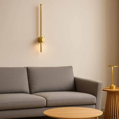 APPLIQUE LED 8W 3000K ACCIAIO VERNICIATO ORO 60CM MIREA