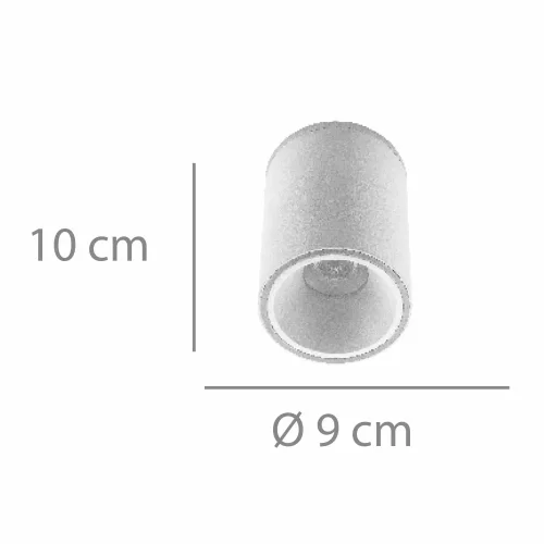 FARETTO LED CILINDRICO DA SUPERFICIE 14W 4000K Ø9CM BIANCO