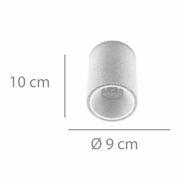 FARETTO LED CILINDRICO DA SUPERFICIE 14W 4000K Ø9CM NERO