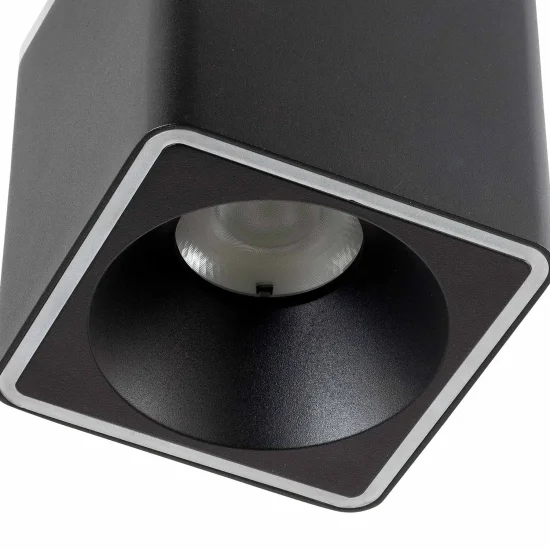 FARETTO DA SUPERFICIE QUADRATO LED 14W 4000K 9x9CM NERO 2