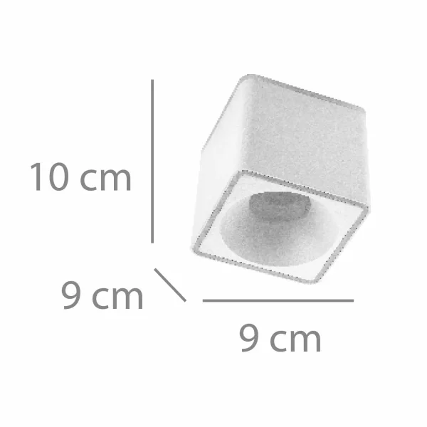 FARETTO DA SUPERFICIE QUADRATO LED 14W 4000K 9x9CM NERO