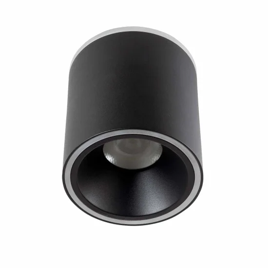 FARETTO DA SUPERFICIE CILINDRICO LED 25W 4000K Ø12 CM NERO