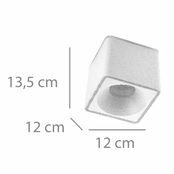 FARO DA SUPERFICIE QUADRATO LED 25W 4000K 12x12CM NERO