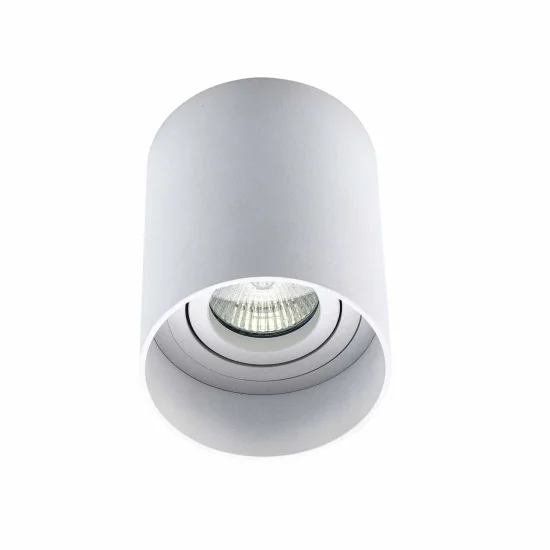 FARETTO DA SUPERFICIE CILINDRICO GU10 ORIENTABILE Ø9CM BIANCO