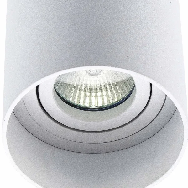 FARETTO DA SUPERFICIE CILINDRICO GU10 ORIENTABILE Ø9CM BIANCO