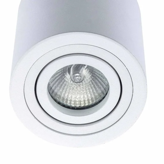 FARETTO DA SUPERFICIE CILINDRICO GU10 ORIENTABILE Ø9 CM BIANCO 2