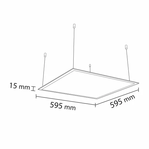 PANNELLO LED 48W 5046 LM 59,5x59,5cm ALLUMINIO BIANCO