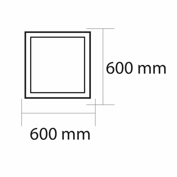 PLAFONIERA LED SUPERFICIE 48W 60x60cm SELETTORE COLORE ALLUMINIO BIANCO