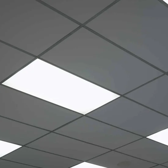 PLAFONIERA LED DA SUPERFICIE 28W 2675 LM 30x60cm SELETTORE COLORE ALLUMINIO BIANCO 2