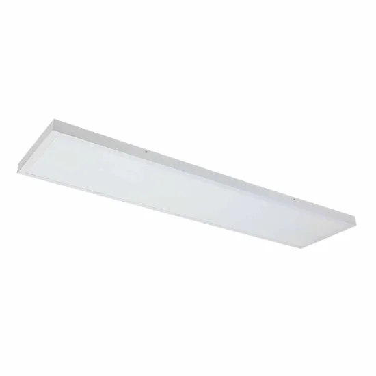 PLAFONIERA LED SUPERFICIE 48W 4859 LM 30x120cm SELETTORE COLORE ALLUMINIO BIANCO