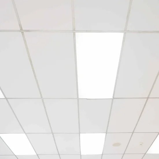 PLAFONIERA LED SUPERFICIE 48W 4859 LM 30x120cm SELETTORE COLORE ALLUMINIO BIANCO 2